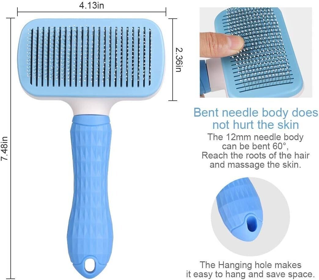 Handle Shedding Pet Dog Cat Hair Brush