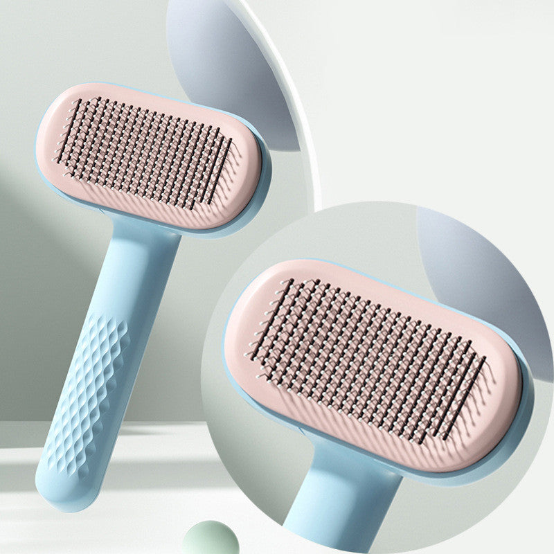 Pet Dog Cat Knot Hair Removal Comb  Product Category: Comb brush   Specification:   Round head steel needle (massage is not inconsistent)-gree 10pc Pet Dog Cat Knot 