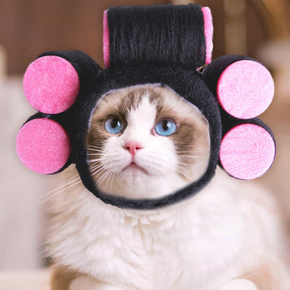 Curly Hair Pet Hat Cat Funny Dress